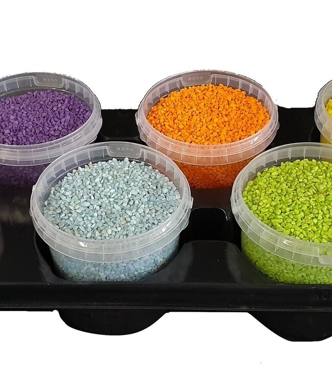 Granules mixed colours | Bucket capacity 1 litre | Order by 6 buckets