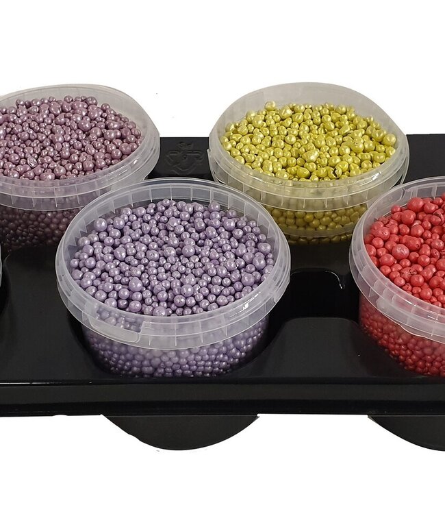 Terracotta pearls mixed colours | Bucket capacity 1 litre | Order per 6 buckets