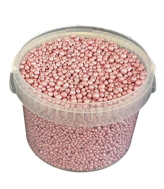 QC Perles en terre cuite rose | Capacité du seau 3 litres | Par seau