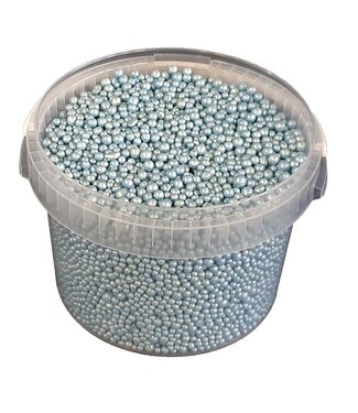 QC Light blue terracotta pearls | Bucket capacity 3 litres | Per bucket