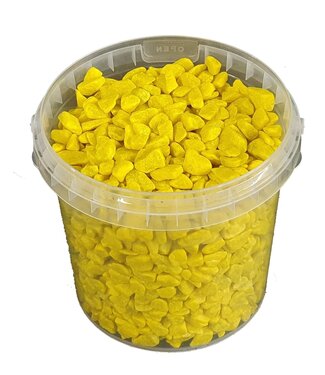 QC Yellow decorative stones | Bucket capacity 1 litre | Per 6 pieces