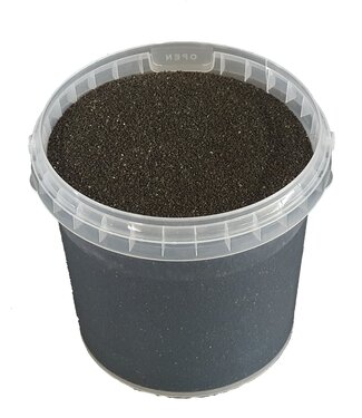 QC Black quartz sand | Bucket capacity 1 litre | Per 6 pieces