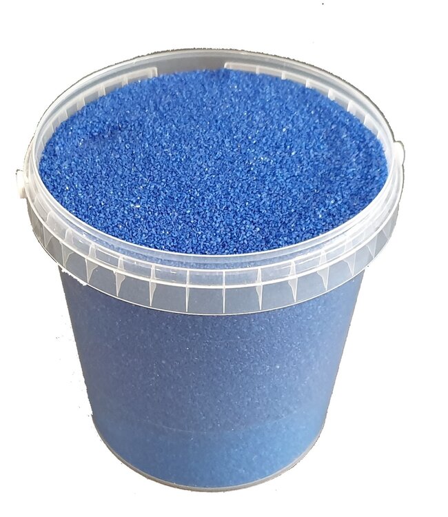 Blauer Quarzsand | Eimerinhalt 1 Liter | Bestellung von 6 Eimern