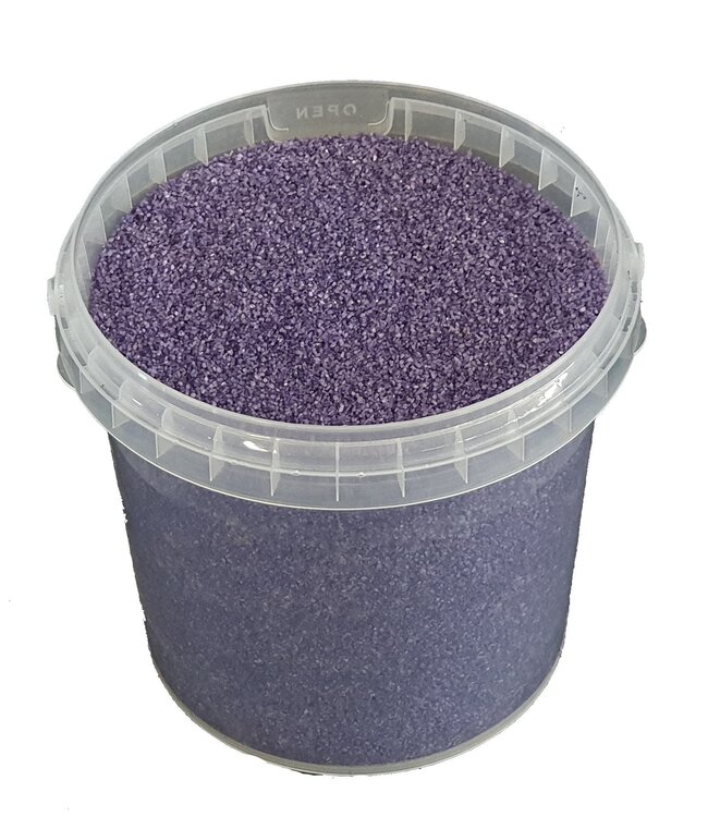 Sable de quartz violet | sable décoratif 0,1 - 0,5 millimètre | 1 litre par seau | Commande par 6 seaux