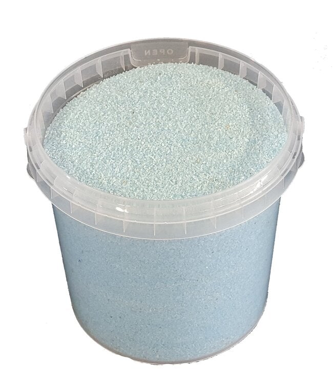 Light blue quartz sand | Bucket capacity 1 litre | Order per 6 buckets