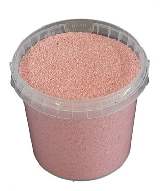 QC Rose-coloured quartz sand | Bucket capacity 1 litre | Per 6 pieces