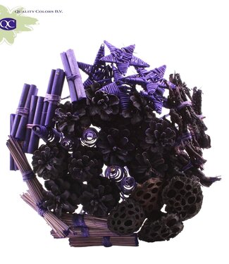 QC Purple artistic bouquet | 40 leaflets on stick | Length 50 centimetres | Each