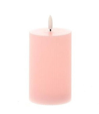 4A LED blunt candles light pink | Diameter 7.5 centimetres | Height 12.5 centimetres | Excluding AA batteries | Per 6 pieces