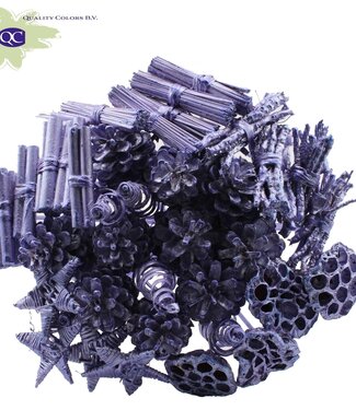 QC Metallic purple artistic bouquet | 40 leaflets on stick | Length 50 centimetres | Per piece