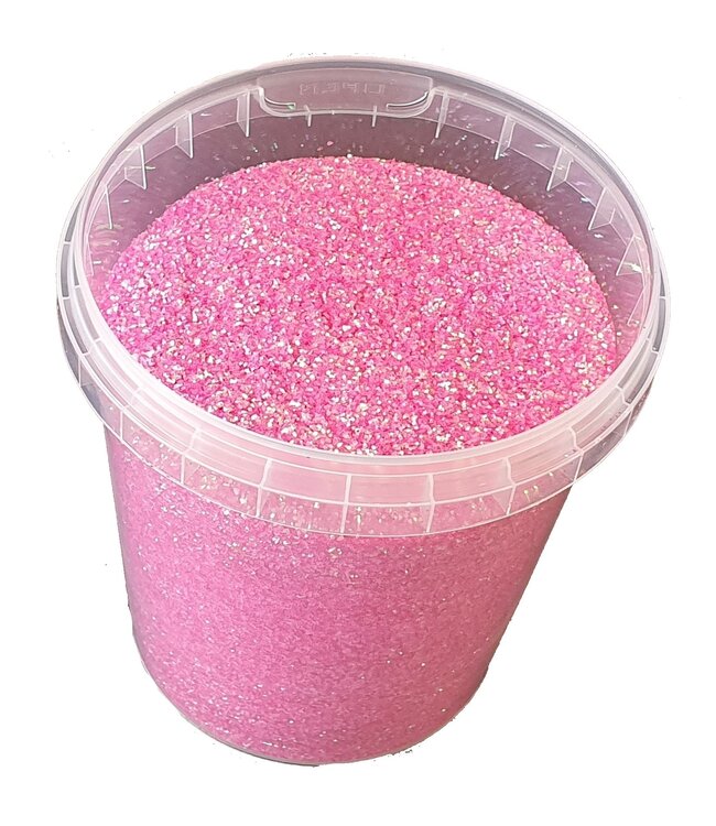 Bucket glitters pink blush | Weight 400 grams | Size glitters 1/64 | 0.6 mm | 15 Hex | Order by bucket