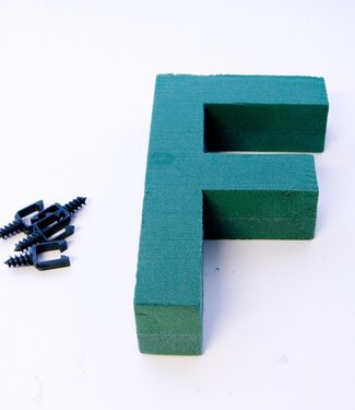 4A Green Oasis floral foam letter F | Height 31 centimetres | Per piece