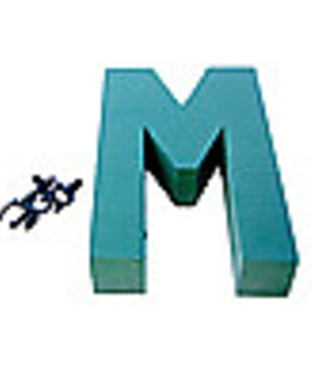 Green Oasis floral foam letter M | Height 31 centimetres | Ordered by piece