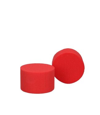 4A Red Oasis floral foam cylinder | Diameter 5 centimetres | Height 8 centimetres | Per 6 pieces