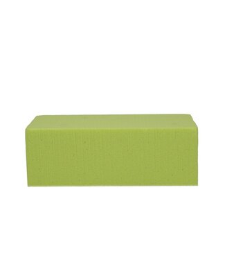 4A Bloc de mousse floral Oasis jaune citron | Taille 23 x 11 x 8 centimètres | Par 4 pièces