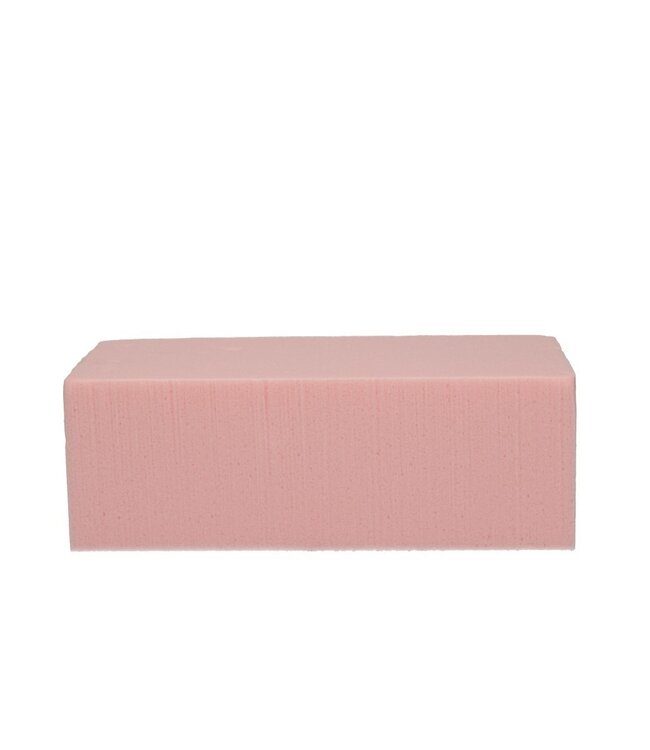 Bloc de mousse floral Oasis rose pâle | Taille 23 x 11 x 8 centimètres | Commandé par 4 pièces