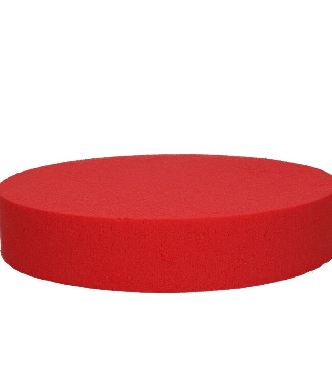 Rood Oasis steekschuim cake | Diameter 25 centimeter | Hoogte 5 centimeter | Per 2 stuks te bestellen