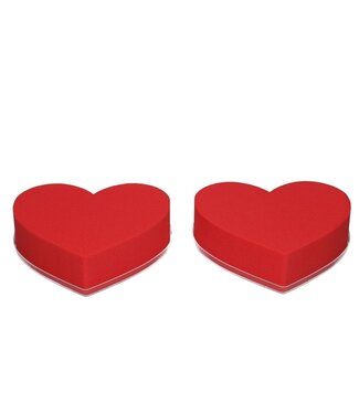 4A Red Oasis floral foam heart | Diameter 18 centimetres | Per 2 pieces