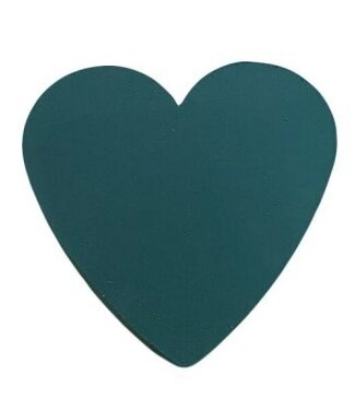 4A Green heart-shaped floral foam | Diameter 26 centimetres | Height 24 centimetres | Per 2 pieces