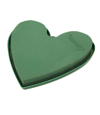 4A Green heart-shaped floral foam | Height 40 centimetres | Per piece