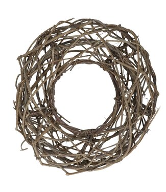 4A Matt grey braided wreath | Diameter 38 centimetres | Per piece