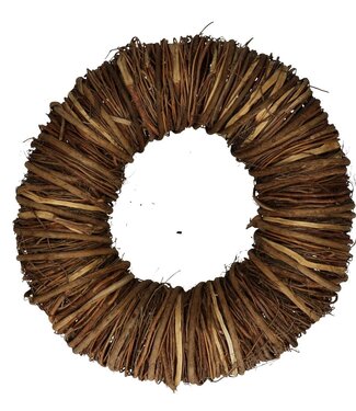 4A Naturelle bruine Mactan gras krans | Diameter 35 centimeter | Per stuk