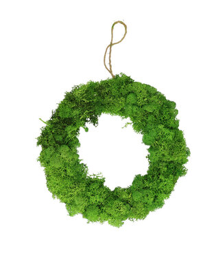 4A Apple green wreath of reindeer moss | Diameter 30 centimetres | Per piece