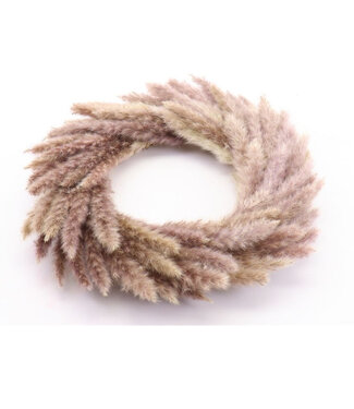 4A Natural fluffy Pampas plume wreath | Diameter 35 centimetres | Per piece