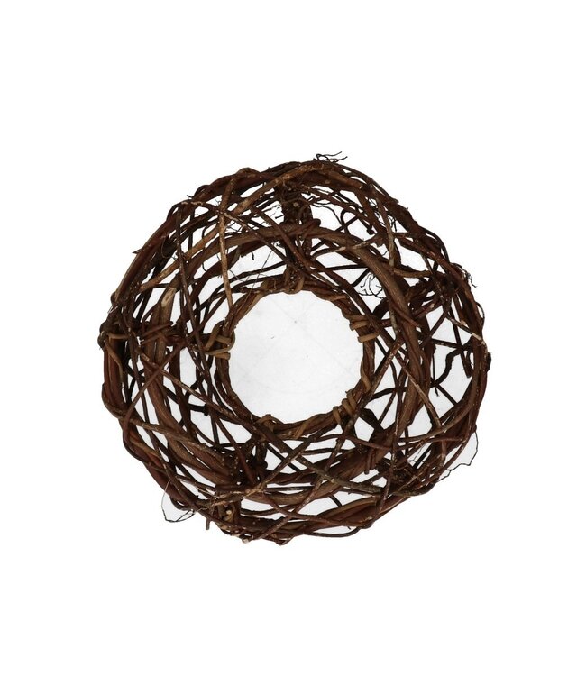 Couronne de branches tressées naturelles | Diamètre 24 centimètres | Commande par couronne