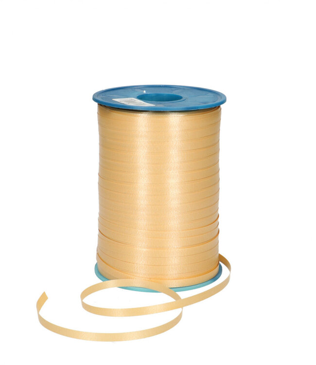 Champagne-coloured curling ribbon | Width 5 millimetres | Length 500 metres | Ordered by piece