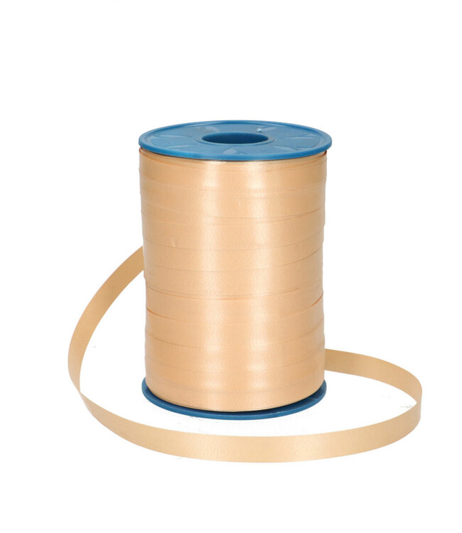 Champagne-coloured curling ribbon | Width 10 millimetres | Length 250 metres | Ordered by piece