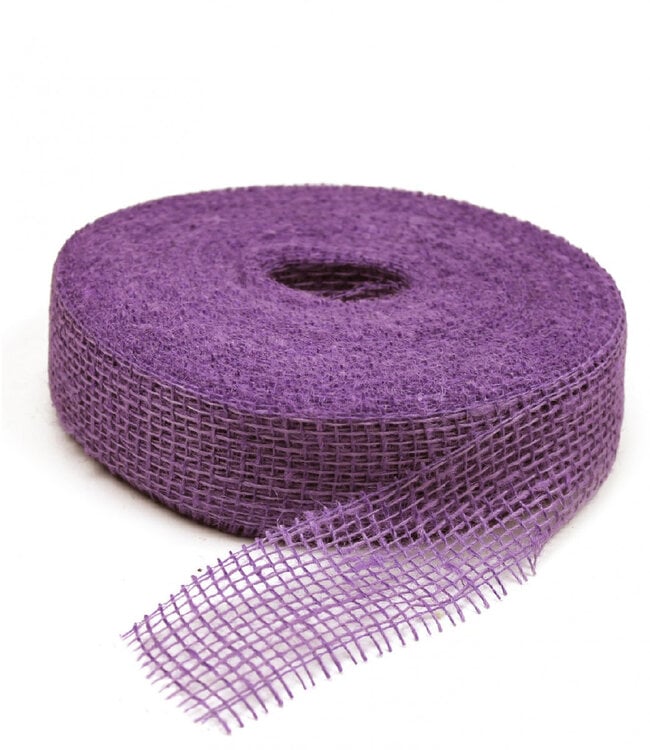 Lilac-coloured jute ribbon | Width 50 millimetres | Length 40 metres | Ordered by piece