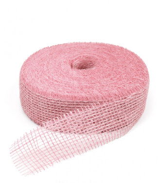 4A Light pink jute ribbon | Width 50 millimetres | Length 40 metres | Per piece