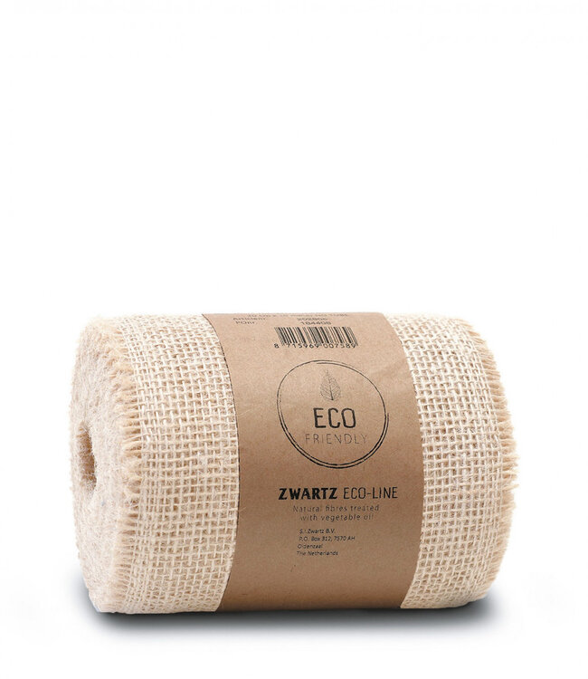 White jute ribbon | Width 150 millimetres | Length 10 metres | Ordered by piece