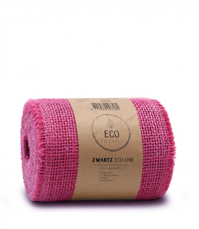 Pink jute ribbon | Width 150 millimetres | Length 10 metres | Ordered by piece