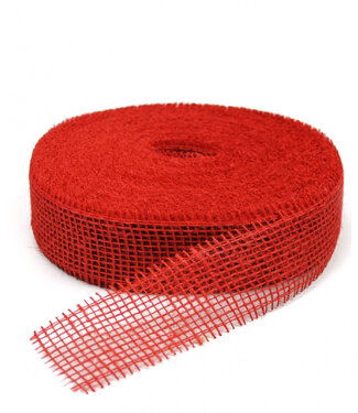 4A Red jute ribbon | Width 50 millimetres | Length 40 metres | Per piece