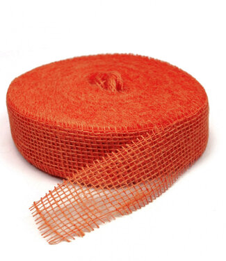 4A Orange jute ribbon | Width 50 millimetres | Length 40 metres | Per piece