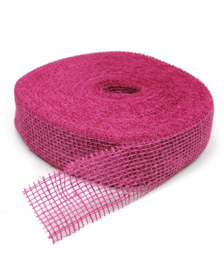 4A Fuchsia-coloured jute ribbon | Width 50 millimetres | Length 40 metres | Per piece