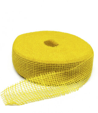 4A Yellow jute ribbon | Width 50 millimetres | Length 40 metres | Per piece