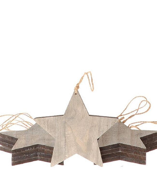 4A Kerst Deco hanger ster 15cm x10 | Per stuk