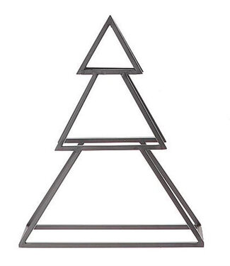 4A Schwarzgrauer Metall-Weihnachtsbaum | Maße 37 x 57,5 Zentimeter | Pro Stück