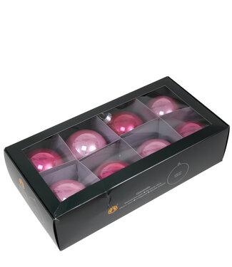 4A Pearl pink Christmas baubles | Diameter 80 millimetres | Per 8 pieces