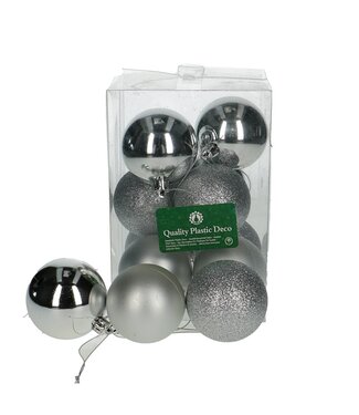 4A Opruiming Kerst Bal  60mm kunststof deco x12 | Per stuk