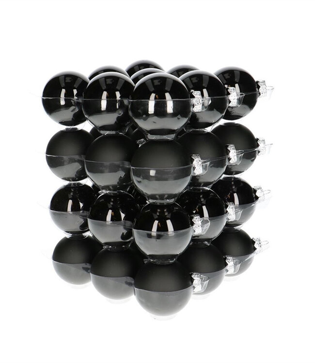 Black Baubles matt & shiny | Diameter 60 millimetres | Order per 36 Baubles