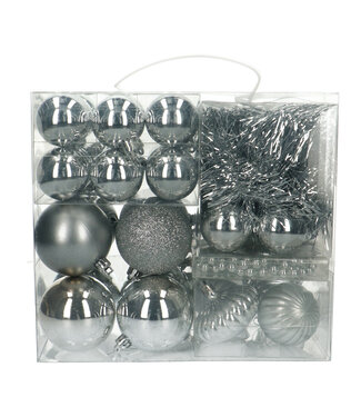 4A Silver baubles | Various shapes | Per 40 pieces