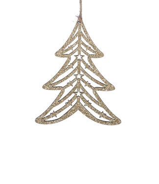 4A Kerst Deco hanger boom 08.5*10.5cm | Per 8 stuks