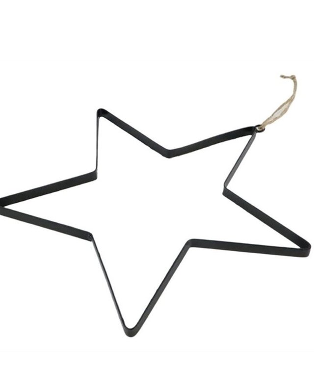 Opruiming Kerst Deco hanger ster ijzer 40cm ( x 10 )