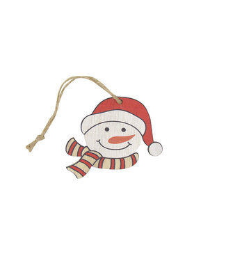 4A Kerst Deco hanger sneeuwman 7cm x24 | Per stuk