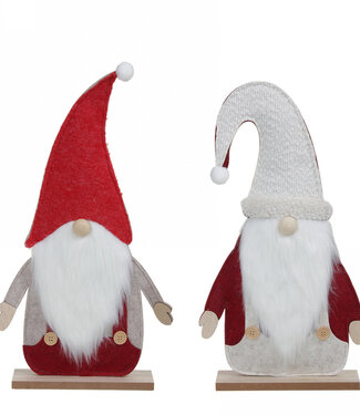 4A Kerst Deco kerstman vilt 42cm | Per 6 stuks