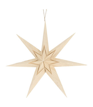 4A Kerst Hanger ster papier wood d40cm | Per stuk