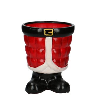 4A Kerst Keramiek pot Santa d13*16cm ( x 6 )